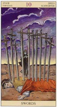 Ten of Swords in the deck New Vision Tarot