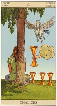 Four of Cups in the deck New Vision Tarot