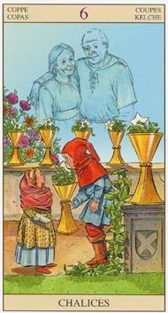 Six of Cups in the deck New Vision Tarot