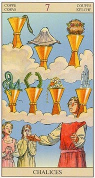 Seven of Cups in the deck New Vision Tarot