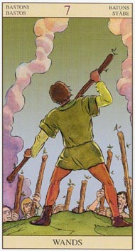 Seven of Wands in the deck New Vision Tarot