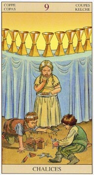 Nine of Cups in the deck New Vision Tarot