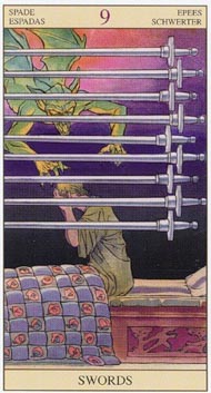 Nine of Swords in the deck New Vision Tarot