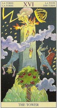 The Tower in the deck New Vision Tarot