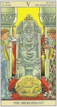 The Hierophant in the deck New Vision Tarot