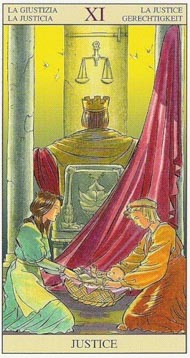 Justice  in the deck New Vision Tarot