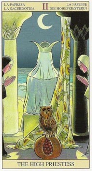 The High Priestess in the deck New Vision Tarot