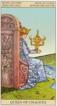 Queen of Cups in the deck New Vision Tarot