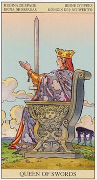 Queen of Swords in the deck New Vision Tarot