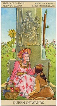 Queen of Wands in the deck New Vision Tarot