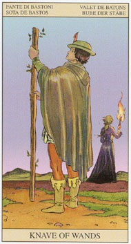 Page of Wands in the deck New Vision Tarot