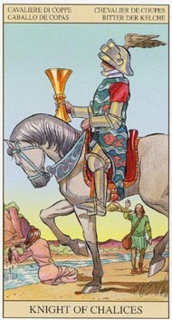 Knight of Cups in the deck New Vision Tarot