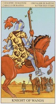 Knight of Wands in the deck New Vision Tarot