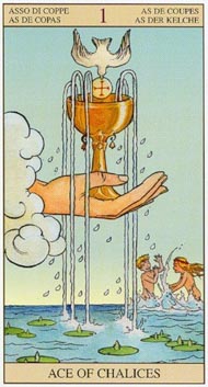 Ace of Cups in the deck New Vision Tarot