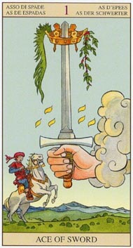 Ace of Swords in the deck New Vision Tarot