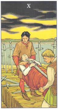 Ten of Swords in the deck After Tarot 