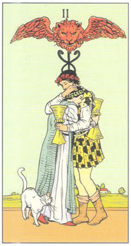 Two of Cups in the deck After Tarot 