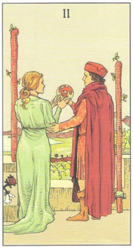 Two of Wands in the deck After Tarot 