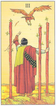 Three of Wands in the deck After Tarot 