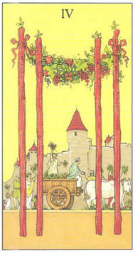 Four of Wands in the deck After Tarot 