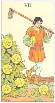 Seven of Pentacles in the deck After Tarot 