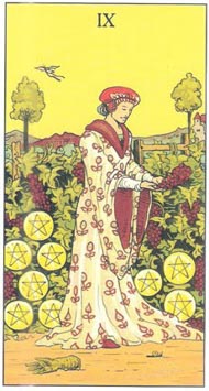 Nine of Pentacles in the deck After Tarot 