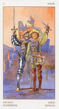 Two of Swords in the deck Renaissance Tarot