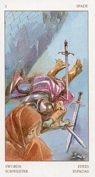 Three of Swords in the deck Renaissance Tarot