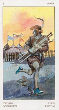 Five of Swords in the deck Renaissance Tarot