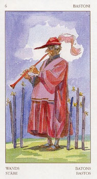 Six of Wands in the deck Renaissance Tarot