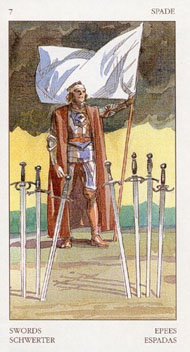 Seven of Swords in the deck Renaissance Tarot