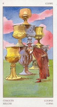 Eight of Cups in the deck Renaissance Tarot