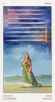 Eight of Swords in the deck Renaissance Tarot