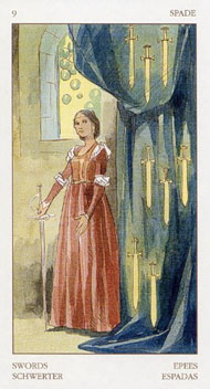 Nine of Swords in the deck Renaissance Tarot