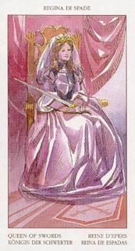 Queen of Swords in the deck Renaissance Tarot