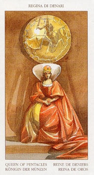 Queen of Pentacles in the deck Renaissance Tarot