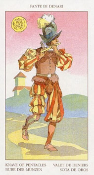 Page of Pentacles in the deck Renaissance Tarot