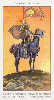 Knight of Pentacles in the deck Renaissance Tarot