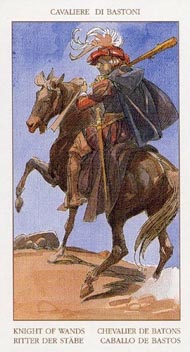 Knight of Wands in the deck Renaissance Tarot