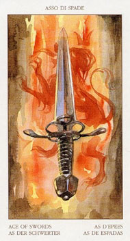 Ace of Swords in the deck Renaissance Tarot