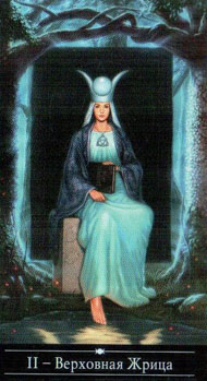 The High Priestess in the deck Silver Witchcraft Tarot