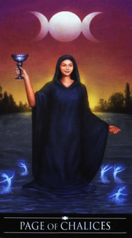 Page of Cups in the deck Silver Witchcraft Tarot