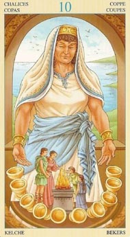 Ten of Cups in the deck Universal Goddess Tarot