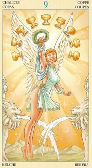 Nine of Cups in the deck Universal Goddess Tarot