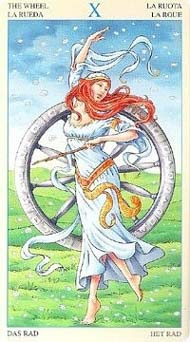 Wheel of Fortune in the deck Universal Goddess Tarot