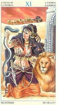 Strength in the deck Universal Goddess Tarot