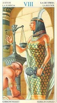 Justice  in the deck Universal Goddess Tarot