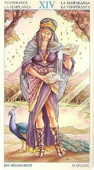 Temperance in the deck Universal Goddess Tarot