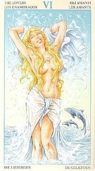 The Lovers in the deck Universal Goddess Tarot