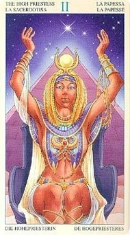 The High Priestess in the deck Universal Goddess Tarot